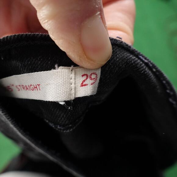 Levis‎ 505 Jeans Womens 29 Black Straight Leg Stretch Denim Mid Rise Classic - Picture 8 of 11